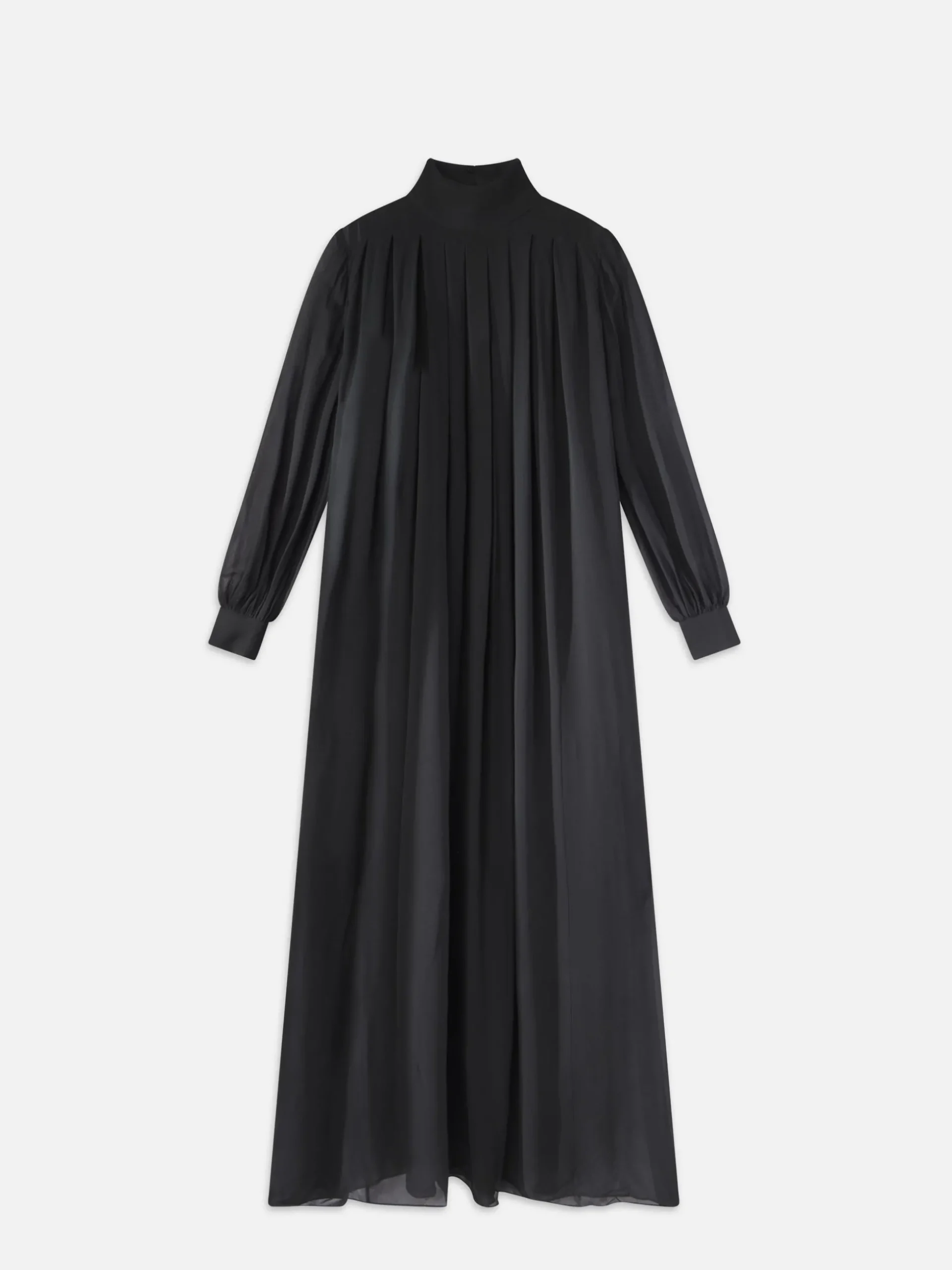 Pleated Column Maxi in Black