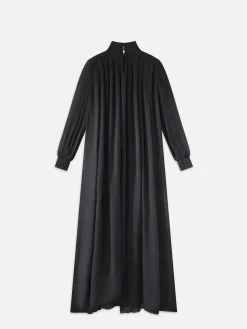 Pleated Column Maxi in Black