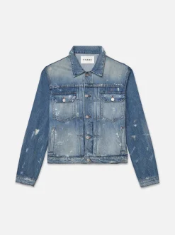 Pleated Jacket in Raywood Rips