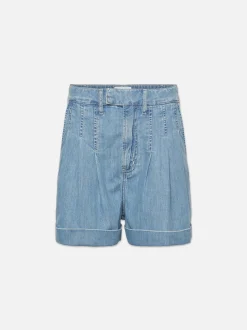 Pleated Wide Cuff Short in Rhythm