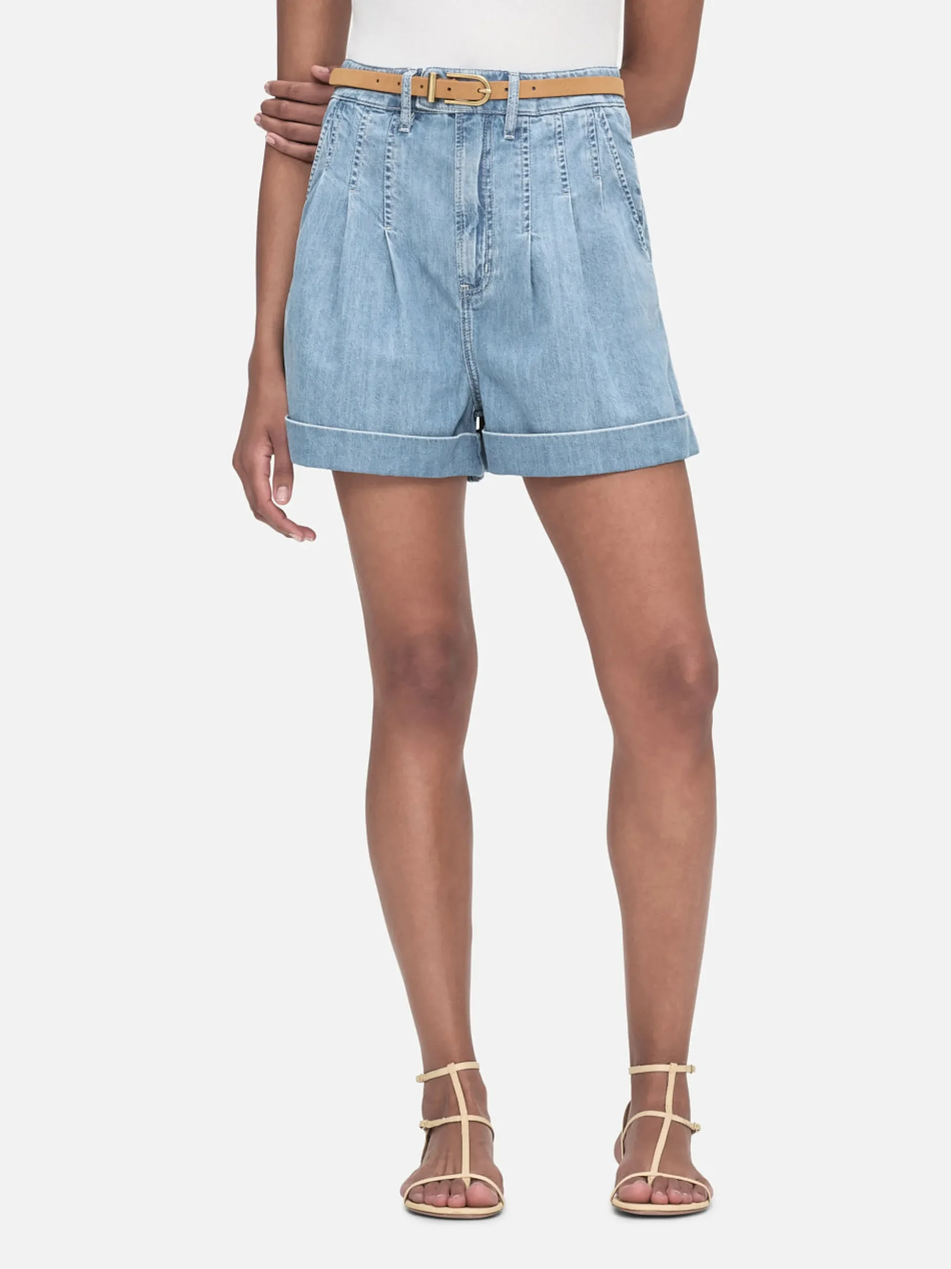 Pleated Wide Cuff Short in Rhythm