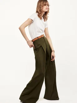 Pleated Wide Leg Pant in Surplus