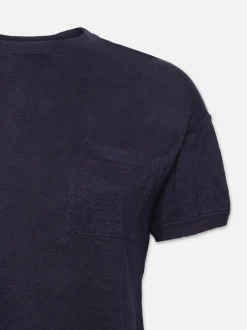 Pocket Crew Tee in Navy