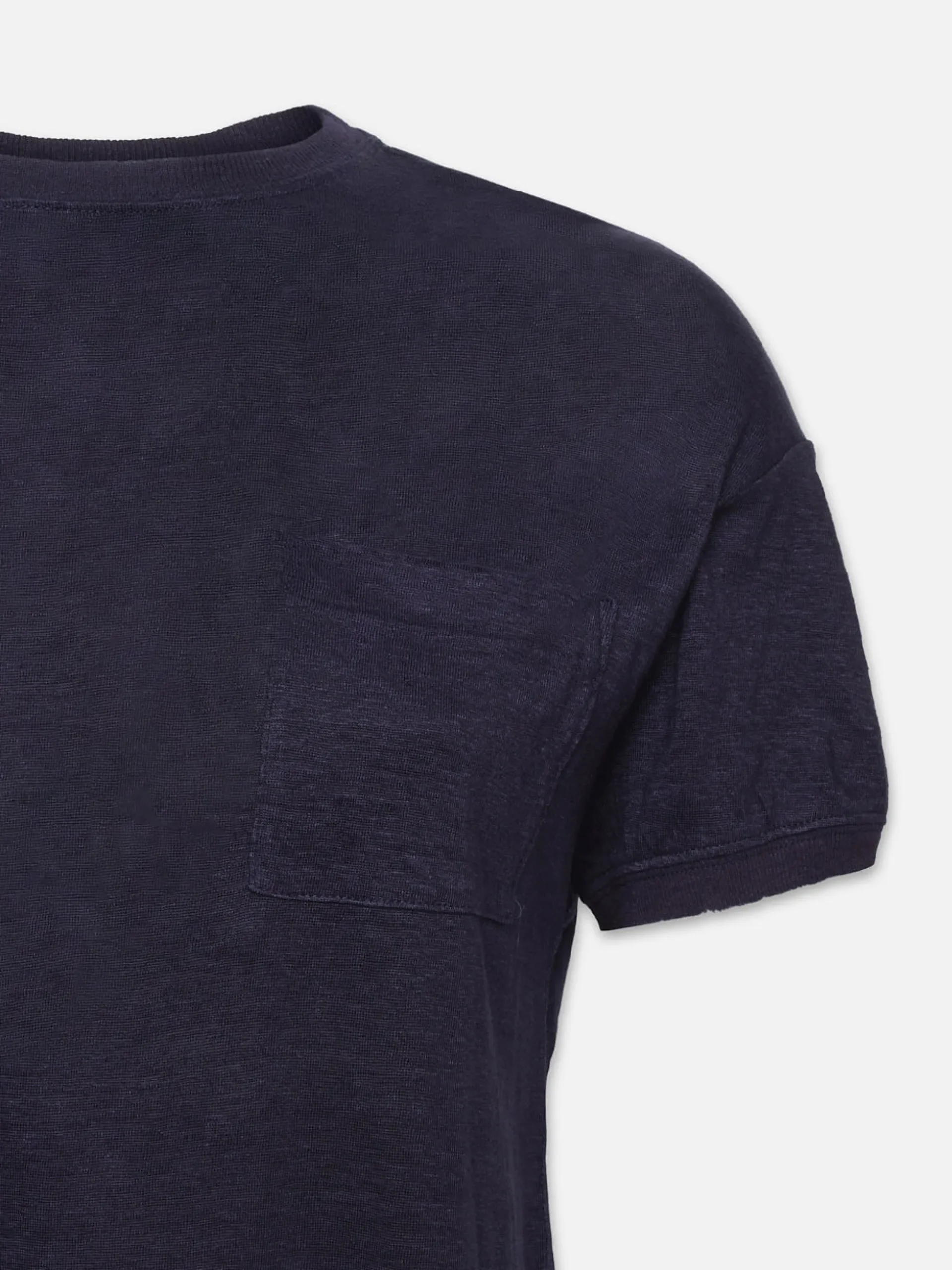 Pocket Crew Tee in Navy