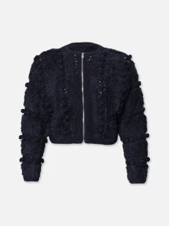 Pom Pom Cardi in Navy