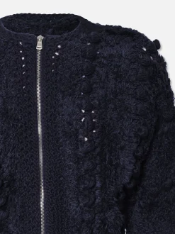 Pom Pom Cardi in Navy