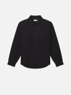 Poplin Relaxed Shirt in Black