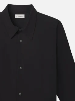 Poplin Relaxed Shirt in Black