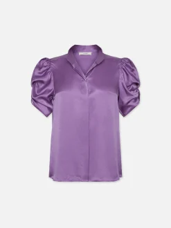 Puff Sleeve Blouse in Orchid