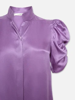 Puff Sleeve Blouse in Orchid