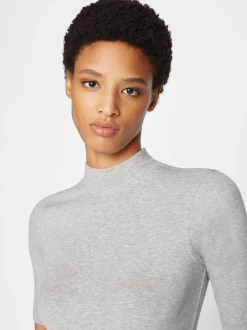 Refined Rib Mock Neck in Gris Heather