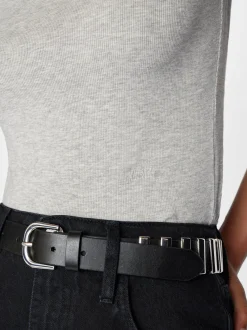 Refined Rib Mock Neck in Gris Heather
