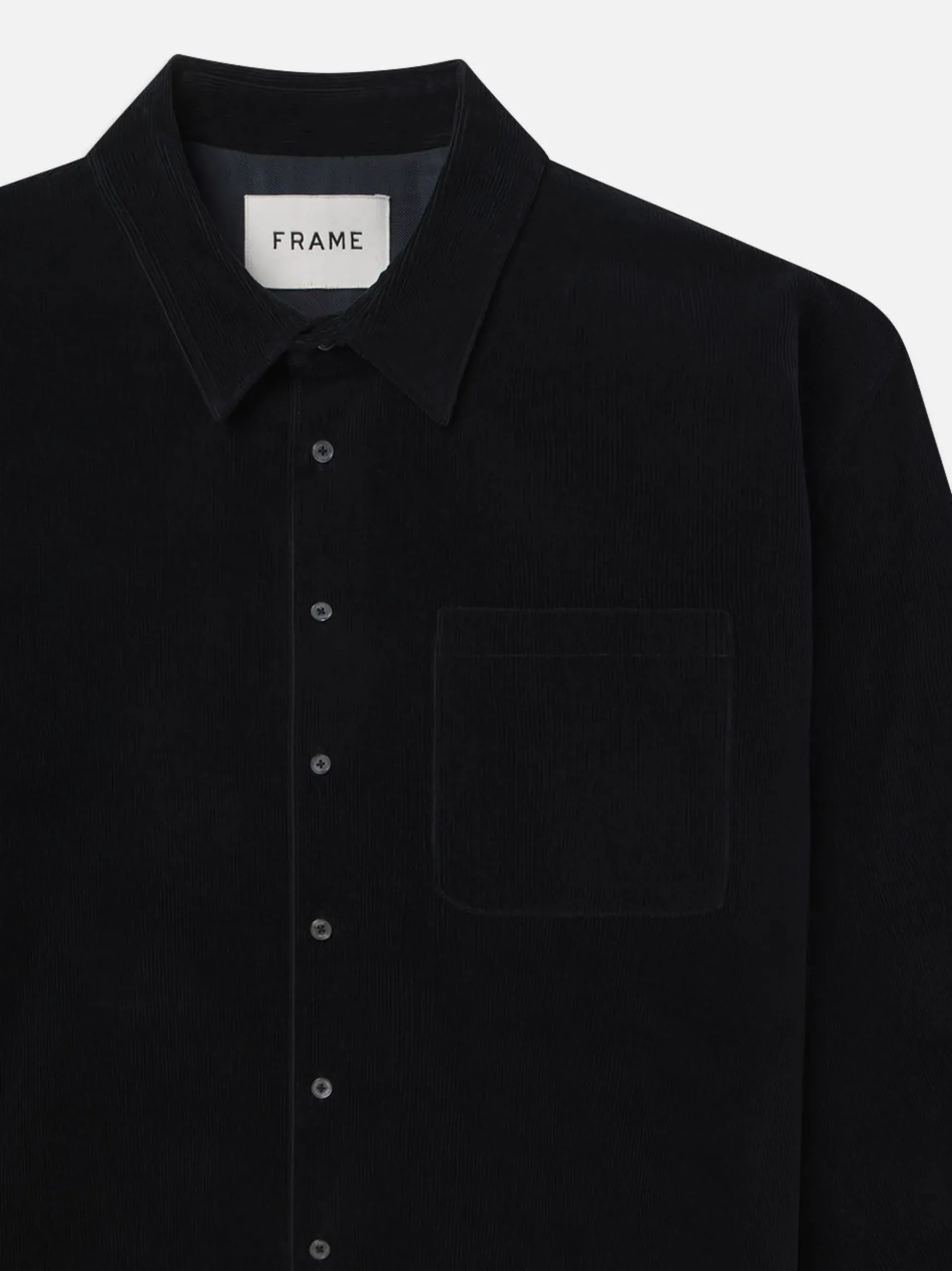 Relaxed Corduroy Overshirt in Dark Navy
