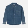 Relaxed Denim Shirt in Dark Ocean