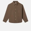 Relaxed Denim Shirt in Taupe