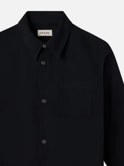 Relaxed Denim Shirt in Navy