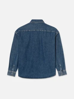 Relaxed Denim Shirt in Dark Ocean