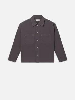 Relaxed Double Pocket Shirt in Slate Gray