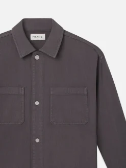 Relaxed Double Pocket Shirt in Slate Gray