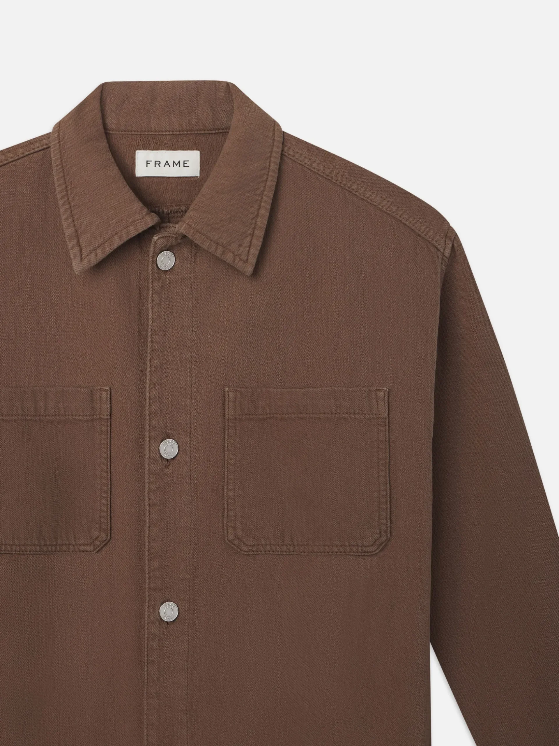 Relaxed Double Pocket Shirt in Taupe