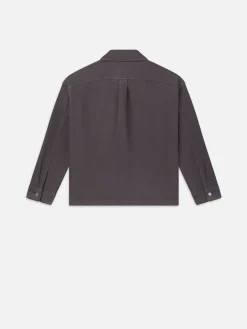 Relaxed Double Pocket Shirt in Slate Gray