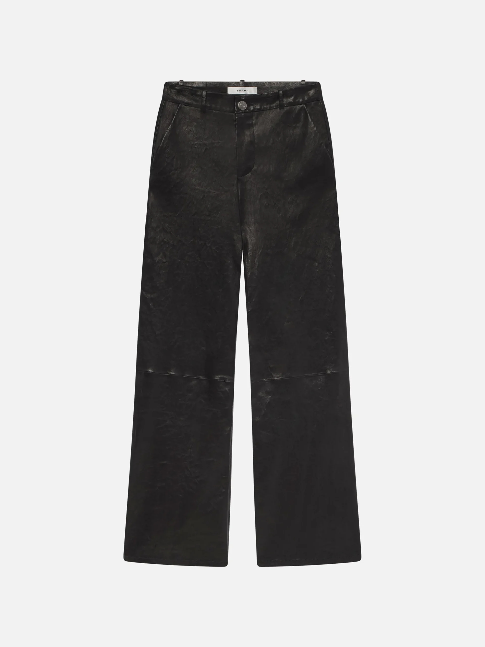 Relaxed Leather Trouser in Black