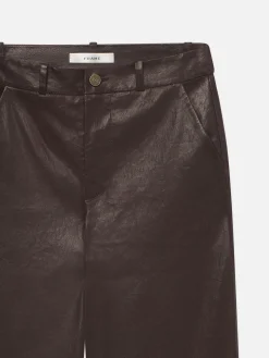 Relaxed Leather Trouser in Chocolate Brown