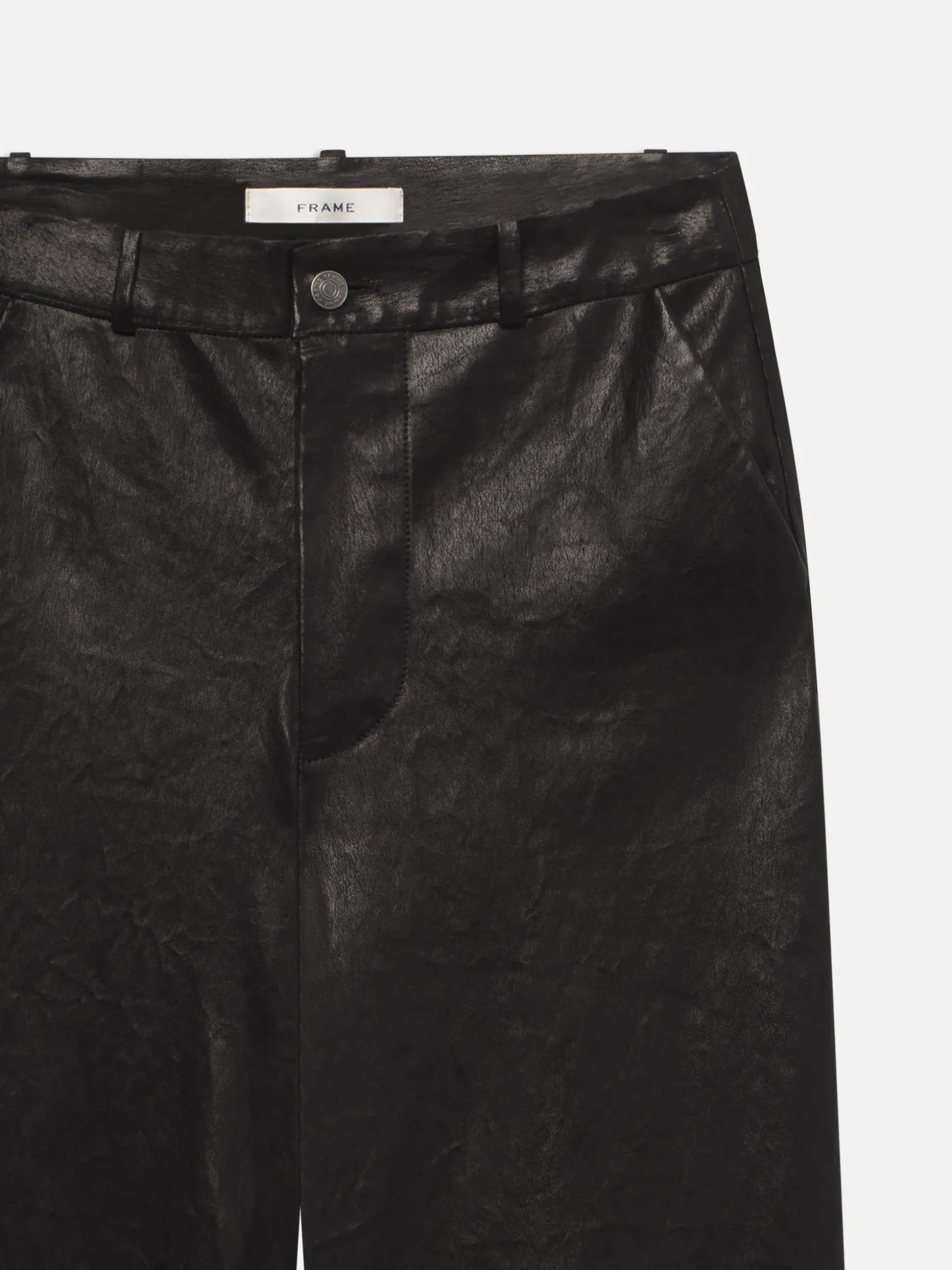 Relaxed Leather Trouser in Black