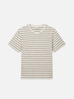 Relaxed Stripe Tee in Natural/Black