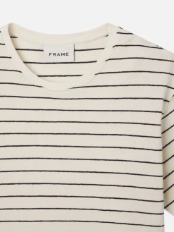 Relaxed Stripe Tee in Natural/Black