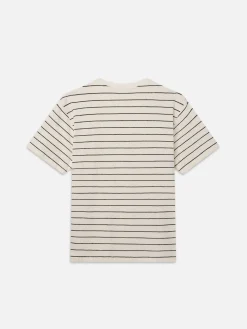 Relaxed Stripe Tee in Natural/Black