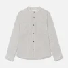 Relaxed Striped Shirt in Black White Stripe