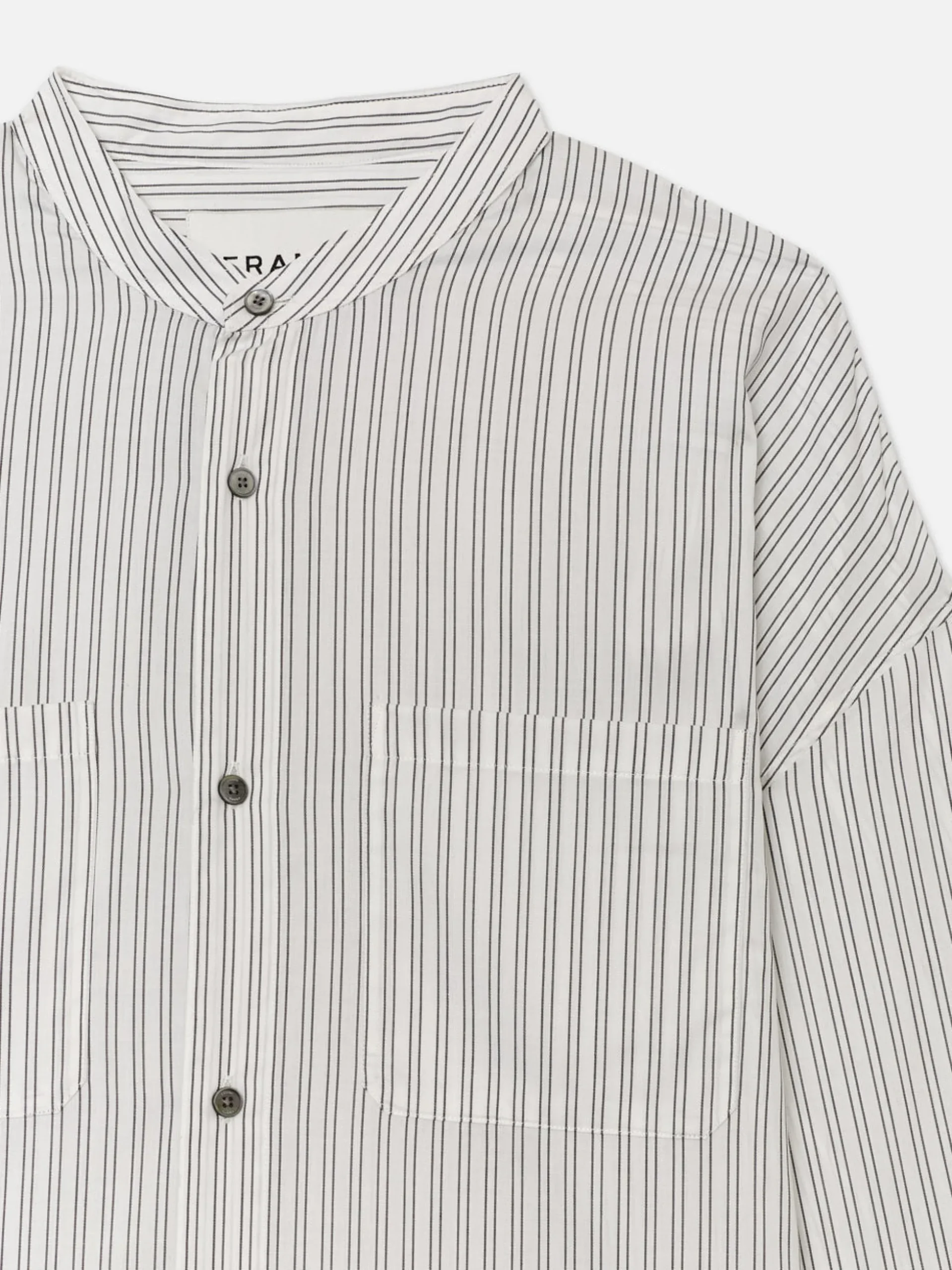 Relaxed Striped Shirt in Black White Stripe