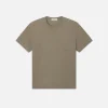 Relaxed Tee in Light Olive