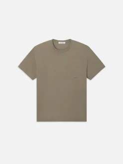Relaxed Tee in Light Olive