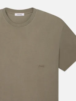 Relaxed Tee in Light Olive