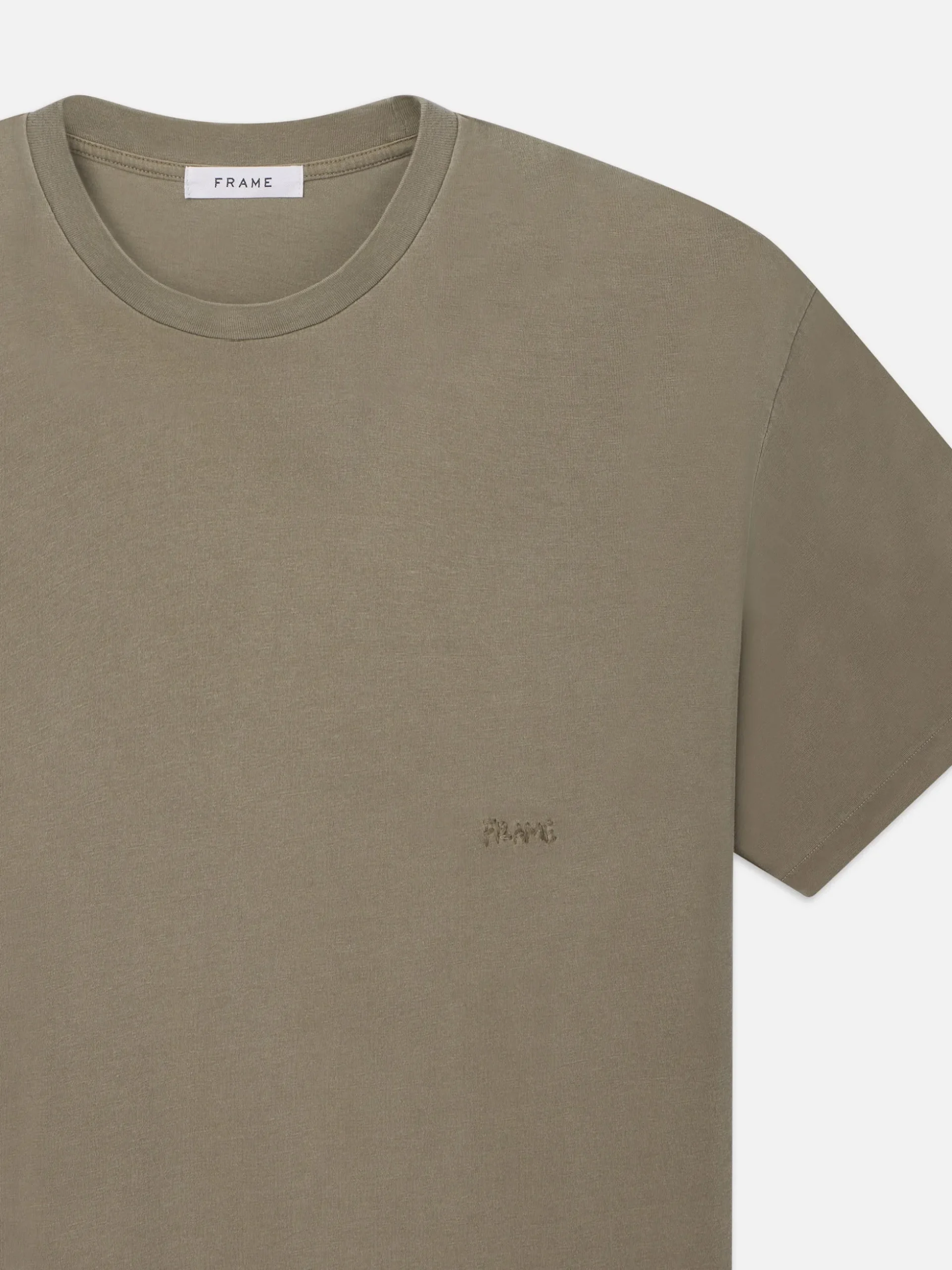 Relaxed Tee in Light Olive