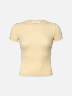 Rib Baby Crew Tee in Canary