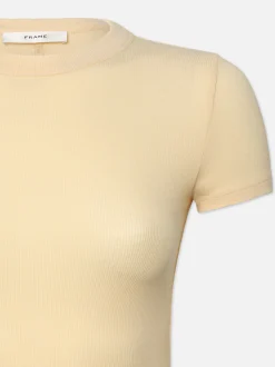 Rib Baby Crew Tee in Canary