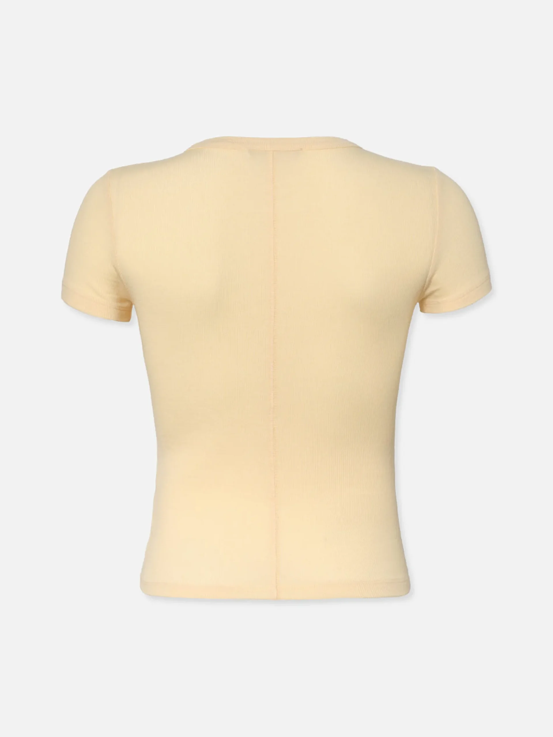 Rib Baby Crew Tee in Canary