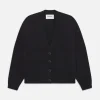 Rib Cardigan in Black