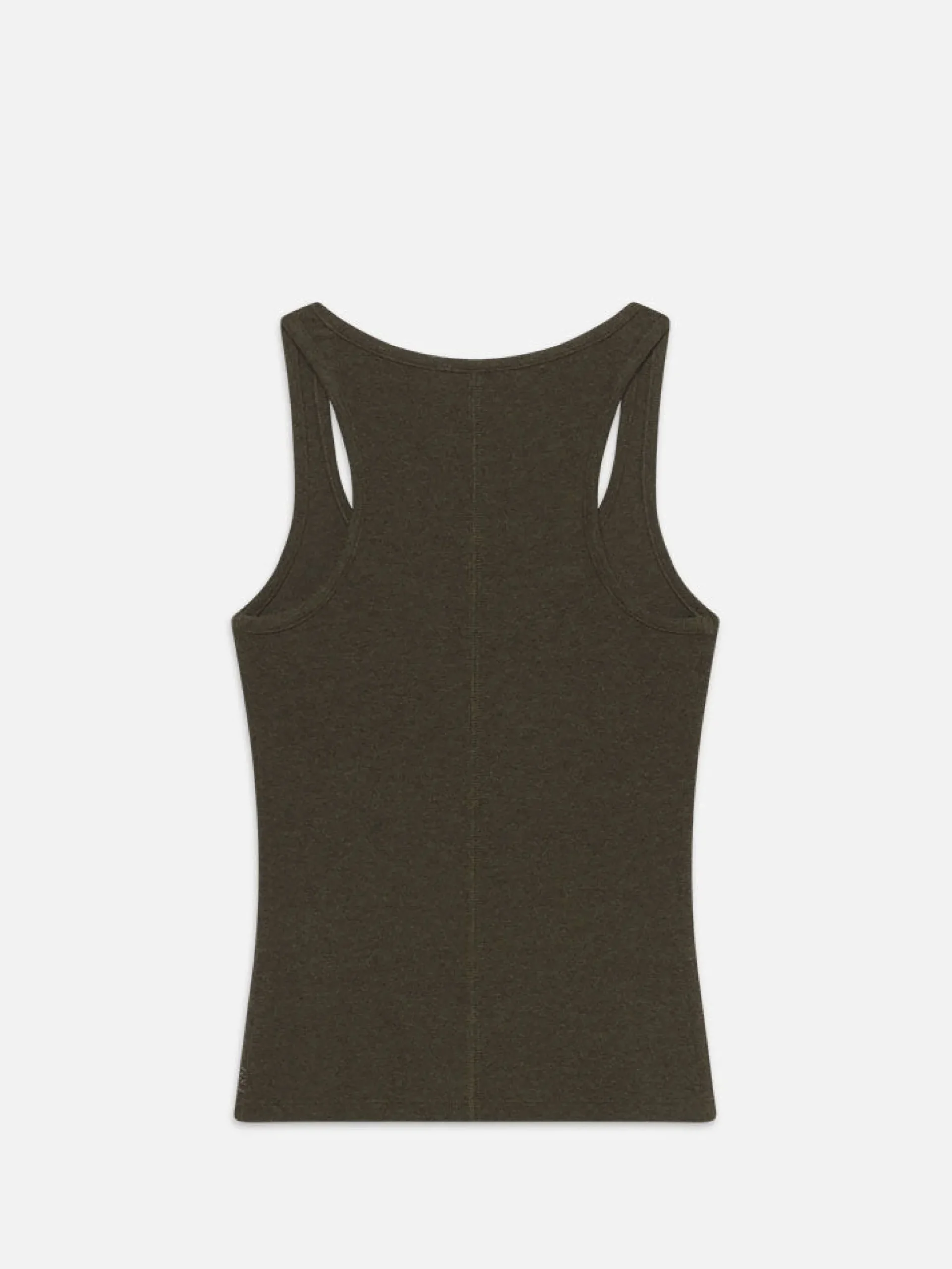 Rib Scoop Neck Tank in Rich Military Heather