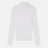 Rib Turtleneck in White