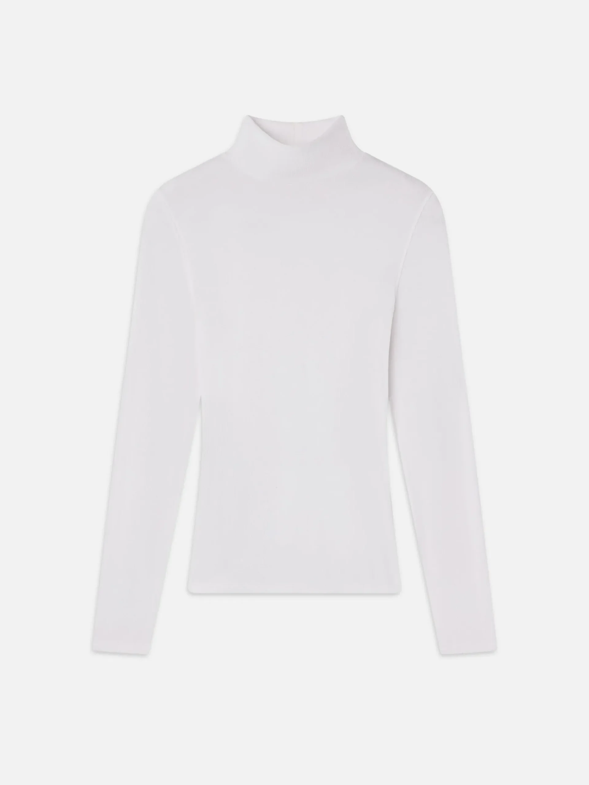 Rib Turtleneck in White