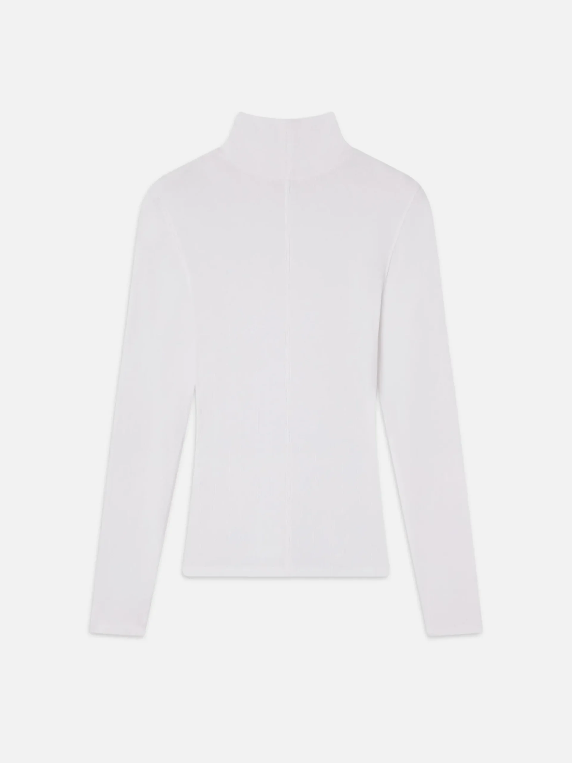 Rib Turtleneck in White