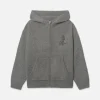 Ritz Men's Cashmere Full Zip Hoodie in Warm Gray