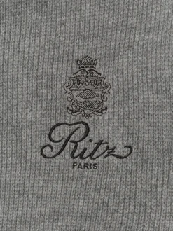Ritz Men's Cashmere Full Zip Hoodie in Warm Gray