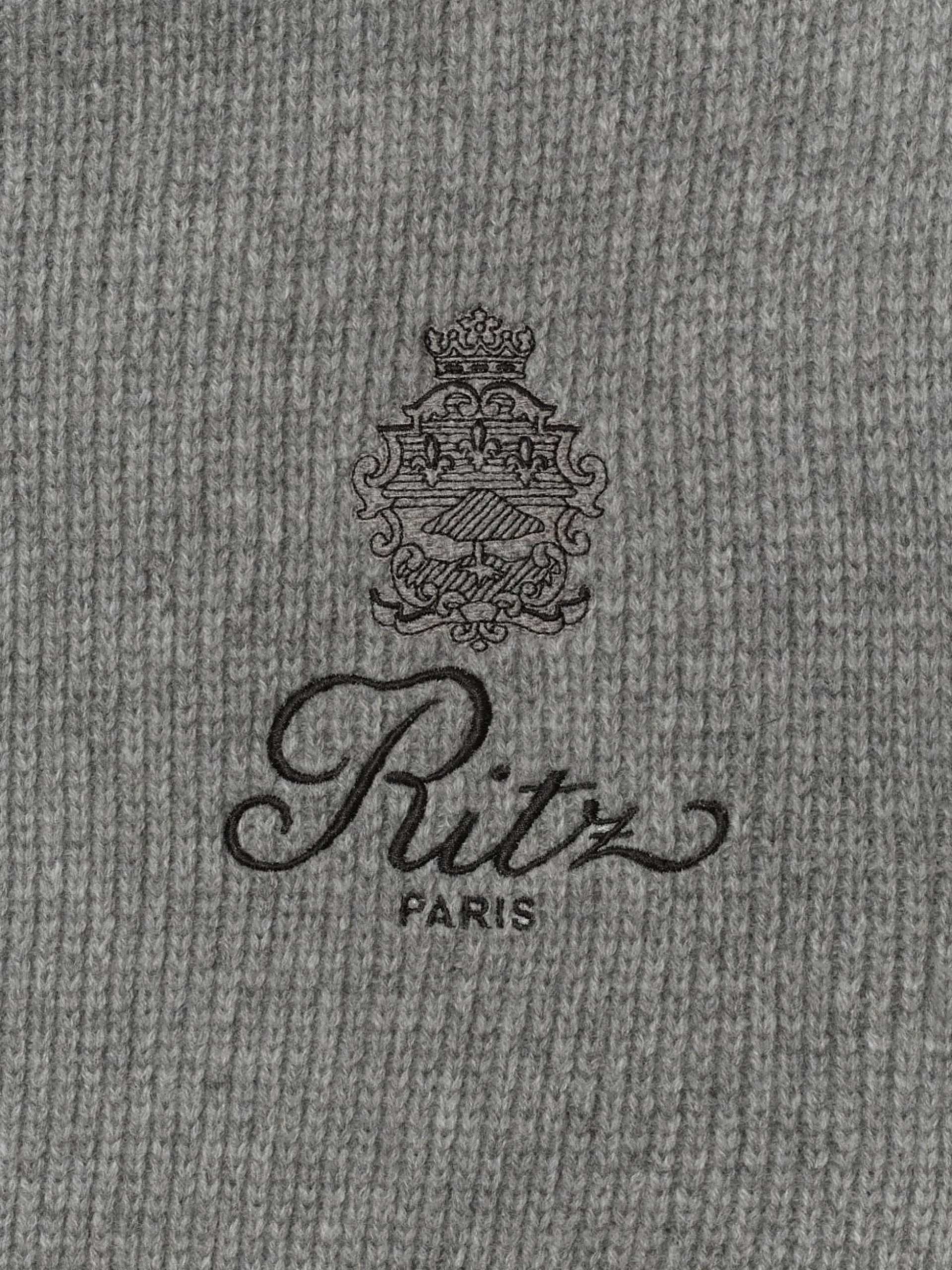 Ritz Men's Cashmere Full Zip Hoodie in Warm Gray