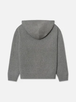Ritz Men's Cashmere Full Zip Hoodie in Warm Gray