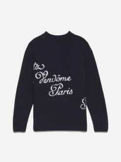 Ritz Mens Crew Sweater in Navy Multi